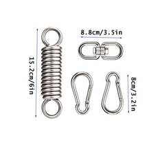 304 Hammock Hanging kit, Swing Spring Hook 600lb Capacità Heavy Duty Sospensione in acciaio inox per altalene...