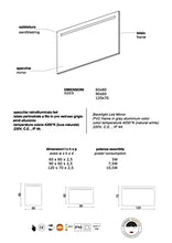 Kiamami Valentina SPECCHIO 90X60 RETRO-ILLUMINATO CON FASCIA A LED IN ALTO
