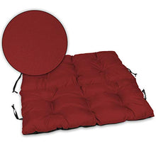 SuperKissen24. Cuscino Lungo per Panchina da Giardino 100x50 cm con Schienale 100x60 cm Resistente e Comodo per Panca da Esterno ed Interno - Rosso Scuro