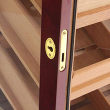 Accessori per sigari Cigar Humidor - High-end in legno Cigar Humidor Cedar 3 Vassoi di visualizzazione foderato di dialogo ciga Desktop Gabinetto vetro temperato portasigari W igrometro mantenerlo fre
