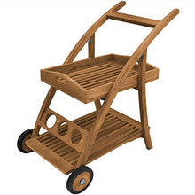 Teako Design - Carrello portavivande Teramo con 2 ripiani + vassoio