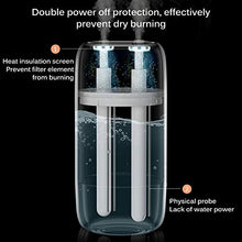 UTDKLPBXAQ Umidificatore Ricaricabile Silenzioso e Silenzioso con Luce Notturna da 500 ml