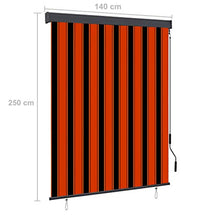 FAMIROSA Tenda a Rullo per Esterni 140x250 cm Arancione e Marrone