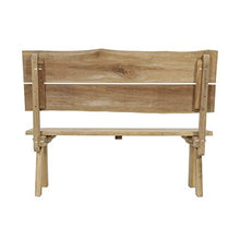 Gartentraum Panchina da Giardino in Teak a 2 posti Senza braccioli - Panchina in Legno Teon