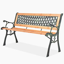 BIGTO, Panca da Giardino in Metallo e Legno