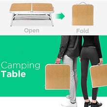 Ldfzq Tavolo Pieghevole da Campeggio in Alluminio, Altezza Regolabile, Tavolino da Picnic Portatile con Borsa per Il Trasporto, per Barbecue/Giardino/Terrazza/Spiaggia/Escursionismo