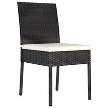 SKM Set da Pranzo da Giardino 9 pz in Polyrattan Nero (63.85kg)
