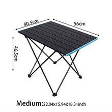 TENGTUD Tavolo Pieghevole da Esterno, Tavolo Pieghevole Portatile in Lega di Alluminio per Picnic, Barbecue, Pesca