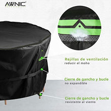 AWNIC Copertura per mobili da Giardino Rotonda Impermeabile da Giardino TÜV Rheinland Certificato Copertura da Tavolo Circolare da Esterno 420D Polyester Ø160*71cm