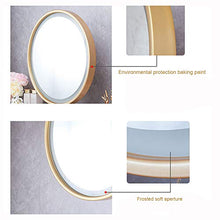 XMYS-Mirror Specchio Bagno, Specchio cosmetico a Parete, specchiera Specchio LED con Lampada, Specchio per Trucco Rotondo Specchio a Parete per WC Specchio da Bagno,d'oro,iameter65cm