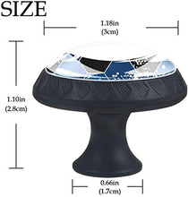Sport di calcio astratto Pomelli per Porta Set di 4 Pomelli per Mobili Manopole per Cassetti Cucina Armadio Vetro