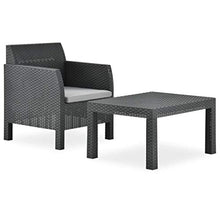 FAMIROSA Set Divano da Giardino 2 pz con Cuscino in PP Antracite