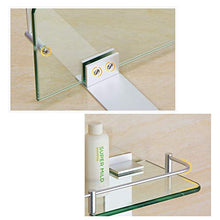 M-JJZX Ripiani Bagno 3-Tier, Mensola Portaoggetti per Vasca da Bagno Doccia Caddy, Mensola in Vetro Temperato per Bagno (Size : 30cm)