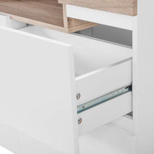 Beliani Credenza laminata in color legno chiaro/bianco Marlin