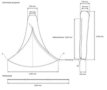 paramondo Fodera Protettiva/Antipioggia per ombrelloni Parapenda, 275cm