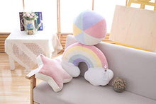 MJTP Arcobaleno Cuscino Morbido Cuscino Arcobaleno Peluche della Cuscino Divano Sedia Letto Decorazione Cuscini farcito Giocattolo Regalo (Style-A)