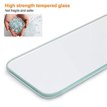 Kinlo - Mensole da bagno e mensole senza fori, in vetro temprato, autoadesive, in alluminio, da appendere alla parete, per cucina, bagno, doccia, colore: Argento 25 cm