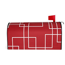 Moderno rosso e bianco geometrico unico progettato magnetico cassetta postale copre la copertura cassetta postale per giardino giardino giardino giardino decorazione dimensioni standard 51x48 pollici