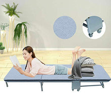 Fetcoi Letto per gli ospiti, pieghevole, 2 in 1, 60 x 180 cm, materasso pieghevole, singolo, carico massimo 120 kg, per ufficio e camera degli ospiti, grigio