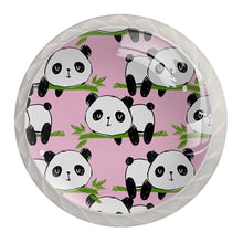 Maniglie per cassetti Manopole per cassetti Manopole rotonde Confezione da 4 per armadietto, cassetti, cassettiere, cassettiere ecc. I Panda E Il Bambù
