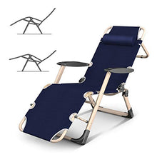 XIAOLY Chaise Lounge/Poltroncina/Poltrona da Spiaggia, Versatile Adattabile per Giardino, Coperta, Campeggio, Indoor, Ufficio,Navy