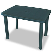 Tidyard Tavolo da Giardino in Plastica,Rettangolare,Arredamento Allungabile Arredi per Esterno Verde 101x68x72 cm