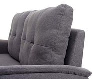 Mendler Divano a 2 posti Relax TV con vano Contenitore HWC-H23 Tessuto Grigio