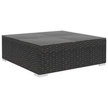SKM Set Divani da Giardino 5 pz con Cuscini in Polyrattan Nero (43.8kg)