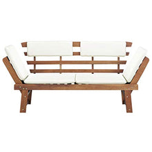 FAMIROSA Panca da Giardino con Cuscini 2-in-1 190 cm in Massello Acacia