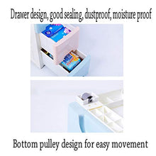 Comò e cassettiere Cassettiera Armadietto portaoggetti Armadio portaoggetti Scaffale da Cucina Armadio Laterale Stretto Armadio Laterale a 5 Strati (Color : Blue)