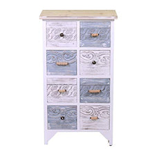 Vacchetti Santorini Mobiletto, Legno, Azzurro, Grande