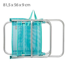 AKTIVE 53960 - Sedia Pieghevole Fissa Alluminio Beach 51x56x90 cm - Blu mediterraneo