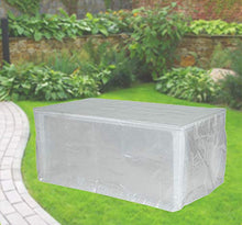 Fachhandel Plus Komfort - Custodia protettiva per tavoli rettangolari da giardino, 180 x 100 x 75 cm, trasparente