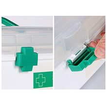 Scatola per Medicinali Medicina Box, Household Storage Box, Vuoto Kit di primo soccorso, piccolo contenitore, portatile, trasparente con coperchio, portatile (verde) Contenitore per Medicinali