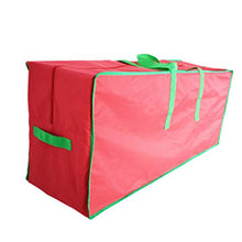 Yeucan Custodia per Cuscino da Esterno Borsa da Giardino Rettangolare Mobili Maniglia per Patio Cerniera per Albero di Natale