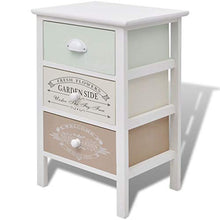 FAMIROSA Armadietto in Stile Francese con 3 Cassetti in Legno