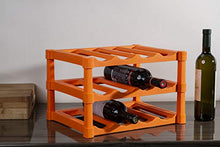 Premier Housewares 0806543 Cremagliera per Vino, 3 Livelli/12 Bottiglie, PP, Arancione