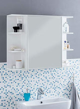 KADIMA DESIGN legno armadio Pensile moderna 80x64,5x20cm armadietto a specchio bianco