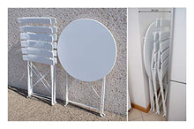SAMIRA Set Tavolo e sedie da Giardino Pieghevoli, Set Tavolo e sedie da Esterno Bianco MOD. Positano