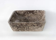 Rococo Lavabo in marmo grigio quadrato da 40 x 40 x 12 cm