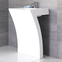 Mobile Bagno con Lavabo Integrato in Resina a Forma di Numero 7