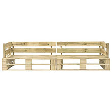 SKM Divani da Giardino su Pallet 2 pz Cuscini Rossi in Legno PinoA