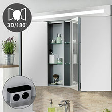 FACKELMANN Set di mobili da bagno Stanford 4 pezzi, con mobiletto sospeso e lavabo da appoggio 110 cm, con specchio a LED