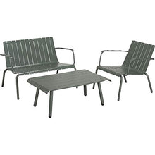 Meubletmoi - Tavolino da giardino Arrondie in alluminio verde – PAIMPOL 6405