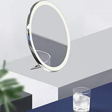Makeup mirror Specchio per Il Trucco con ingrandimento Intelligente, adsorbimento per Specchio da Bagno, Specchio di Bellezza da Tavolo Portatile con Luce a LED per Ragazze