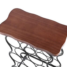 Cikonielf Portabottiglie da terra per 13 bottiglie, 35 x 19 x 53 cm, scaffale in ferro di legno per bottiglie di vino, per bar, cucina, casa