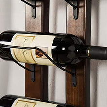 Classico Wine Rack Hanging solido legno di noce del colore della parete semplice Moderno Legno grano Chiaro forte e stabile pieghevole salvaspazio durevole disegno semplice di Hanging calice di metter
