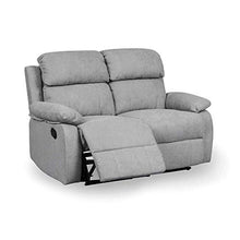 DecoInParis - Divano Relax a 2 posti, in tessuto Keaton, colore: Grigio