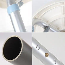 JUEYAN Sgabello da bagno per doccia, altezza regolabile, con maniglia di sicurezza, antiscivolo, girevole a 360°, colore: bianco