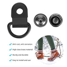 HelloCreate - Set di 100 ganci per lacci da scarpe, con fibbia ad anello, in ottone, per scarpe fai da te, 9 x 14 mm, colore: Nero opaco